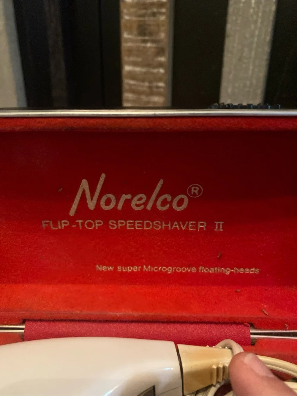 Vintage 60’s Norelco White Flip-Top Electric Speedshaver II - Men's Shaving Tool